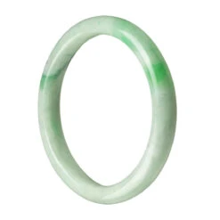 Genuine Grade A Green Jadeite Bangle - 63mm Round