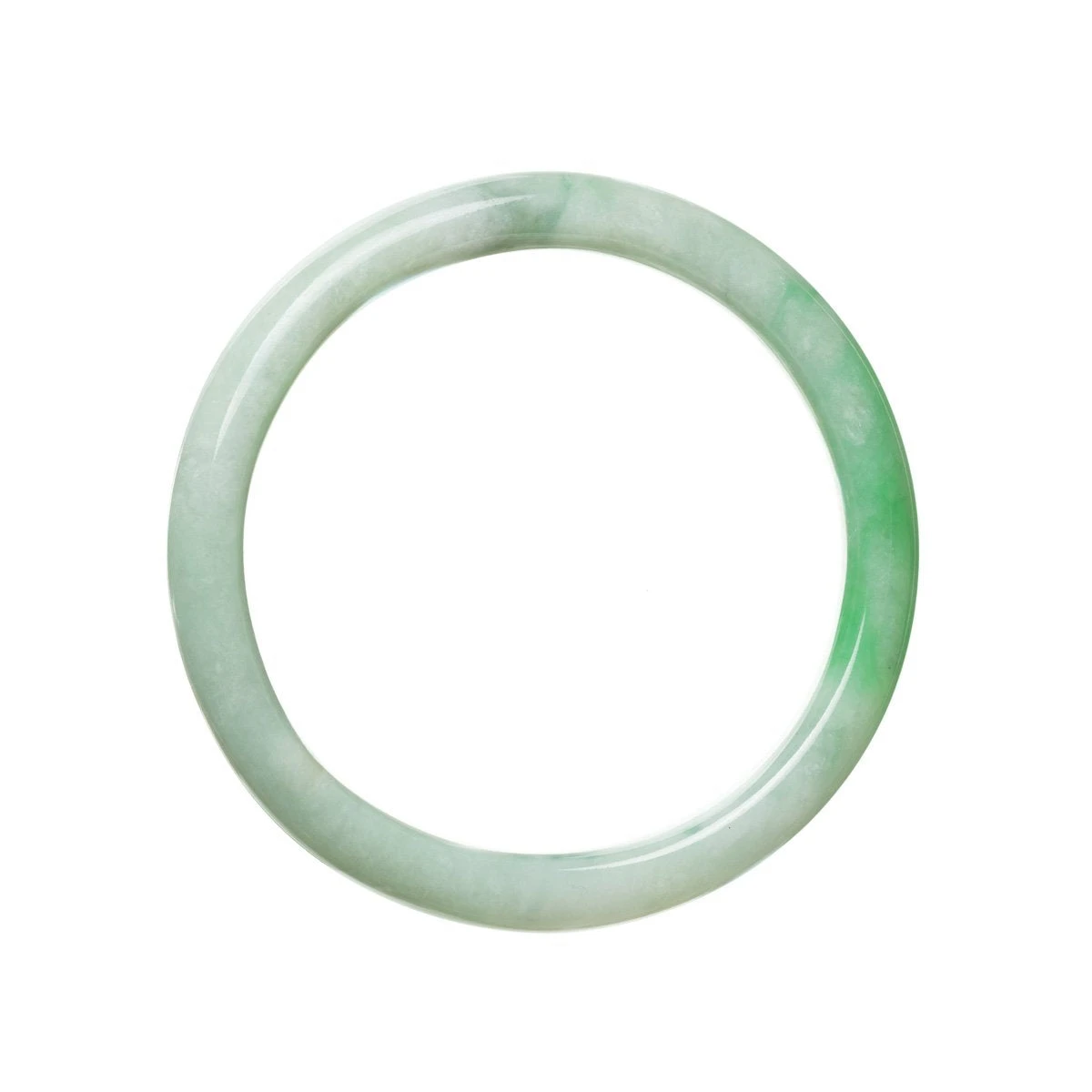 Genuine Grade A Green Jadeite Bangle - 63mm Round 4 Genuine Grade A Green Jadeite Bangle - 63mm Round - Image 2