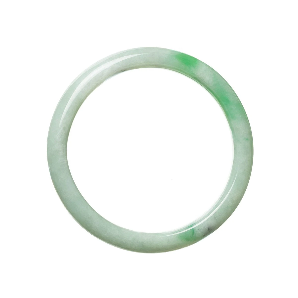 Genuine Grade A Green Jadeite Bangle - 63mm Round 5 Genuine Grade A Green Jadeite Bangle - 63mm Round - Image 3