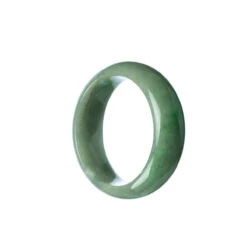 Genuine Grade A Green With A Patch Of Imperial Green Burma Jade Bangle Bracelet - Child Half Moon