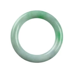 Genuine Type A Green Jadeite Jade Bangle Bracelet - 58mm Round 9 Genuine Type A Green Jadeite Jade Bangle Bracelet - 58mm Round -Jayde Jewelry Outlet N92010145 2