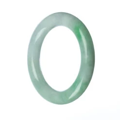 Genuine Type A Green Jadeite Jade Bangle Bracelet - 58mm Round