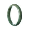 Authentic Type A Green Jadeite Jade Bangle - 59mm Half Moon 2 Authentic Type A Green Jadeite Jade Bangle - 59mm Half Moon -Jayde Jewelry Outlet N92010234