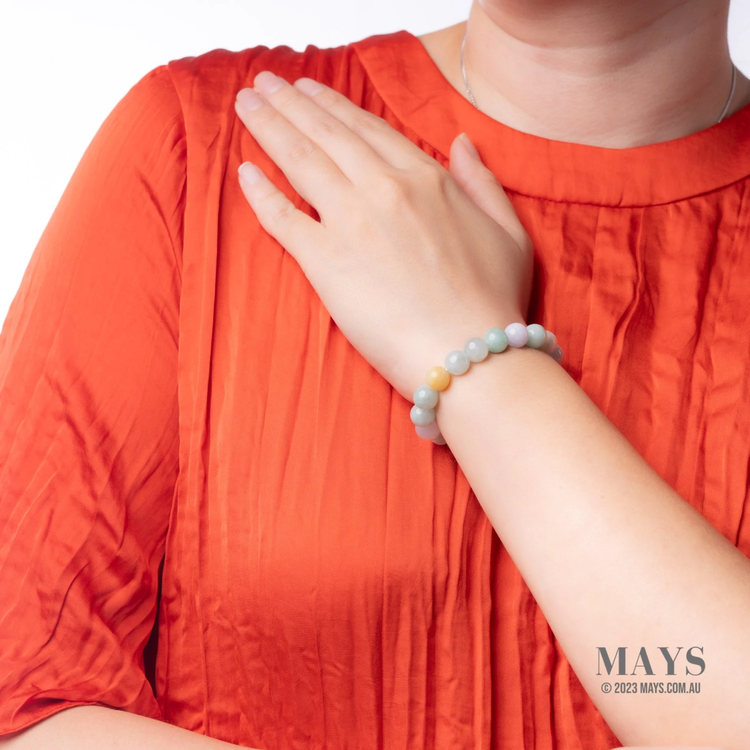 Jadeite Trilogy Bracelet With Natural Burmese Jade 6 Jadeite Trilogy Bracelet With Natural Burmese Jade - Image 4